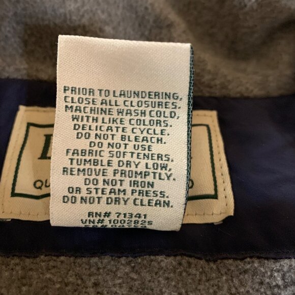 L.L. Bean Mens VTG Navy Blue Full-Zip Bomber Jacket Sz M Fleece Lining Outdoor - Picture 10 of 10